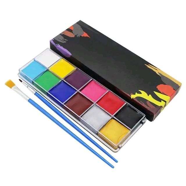 

Cat Wajah / Tubuh Face Painting 12 Colors Free 2 Brush