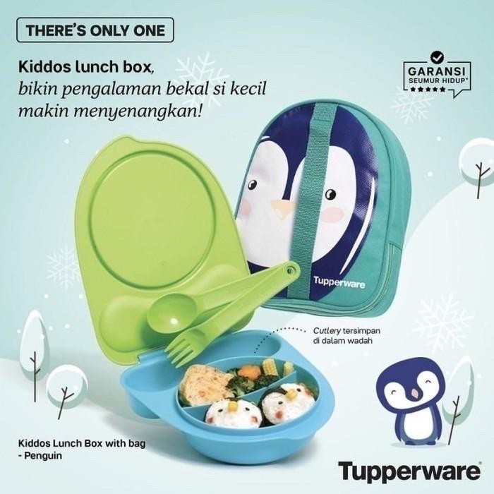 Tempat makan anak Tupperware Kiddos Lunch set berhadiah Tas