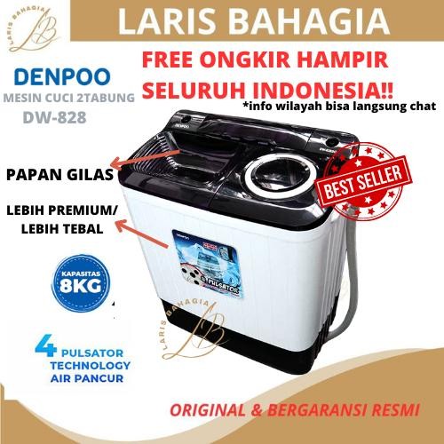 Mesin Cuci 2 Tabung Denpoo 8Kg Free Ongkir Mesin Cuci