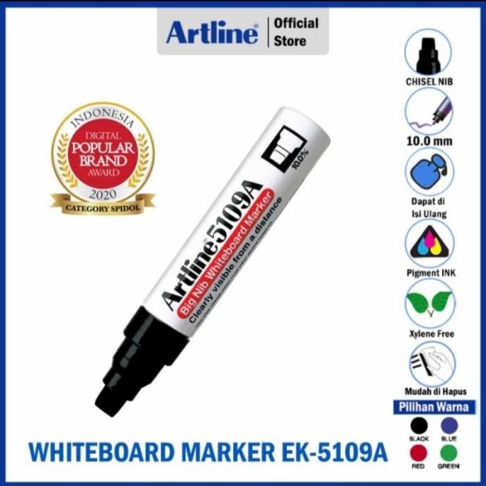 

Spidol Whiteboard Marker ARTLINE Big Nib 10.0mm EK-5109A - Hitam