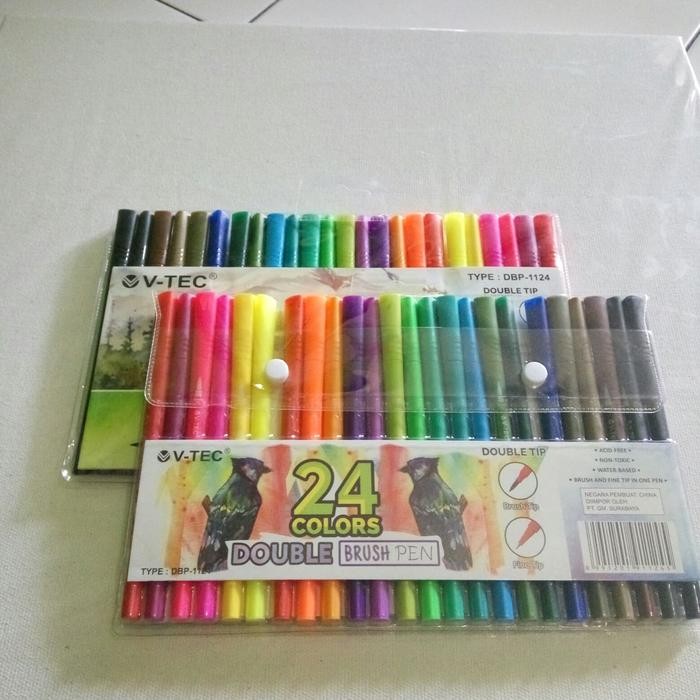

brush pen v-tec 24 warna