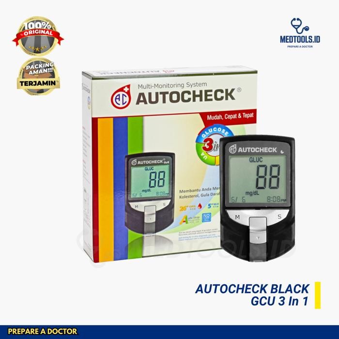 Alat AutoCheck 3in 1 / Gula Darah / Asam Urat / Kolesterol