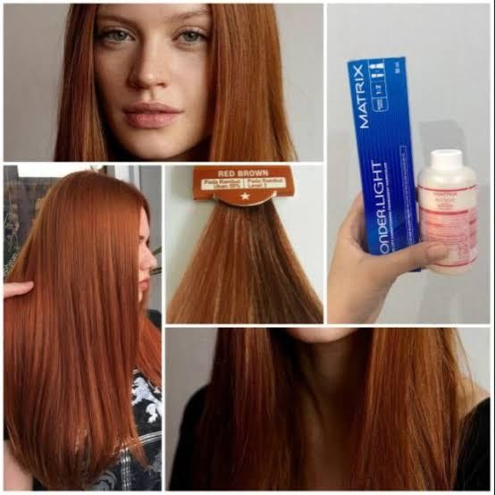 Promo Matrix Wonderlight Wonder Light Cat Rambut Red Brown Plus Oxidant Ready