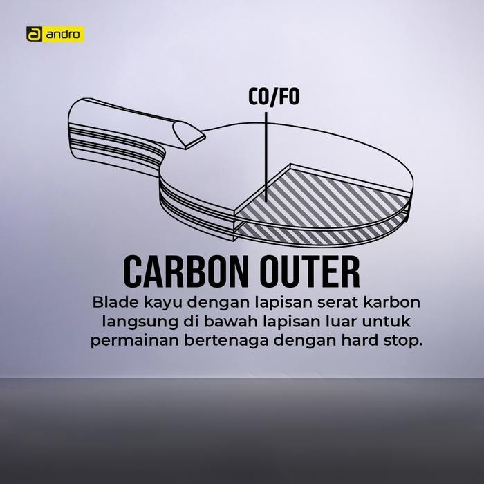 Kayu Bat Tenis Meja Andro Treiber Co Off/S Fl