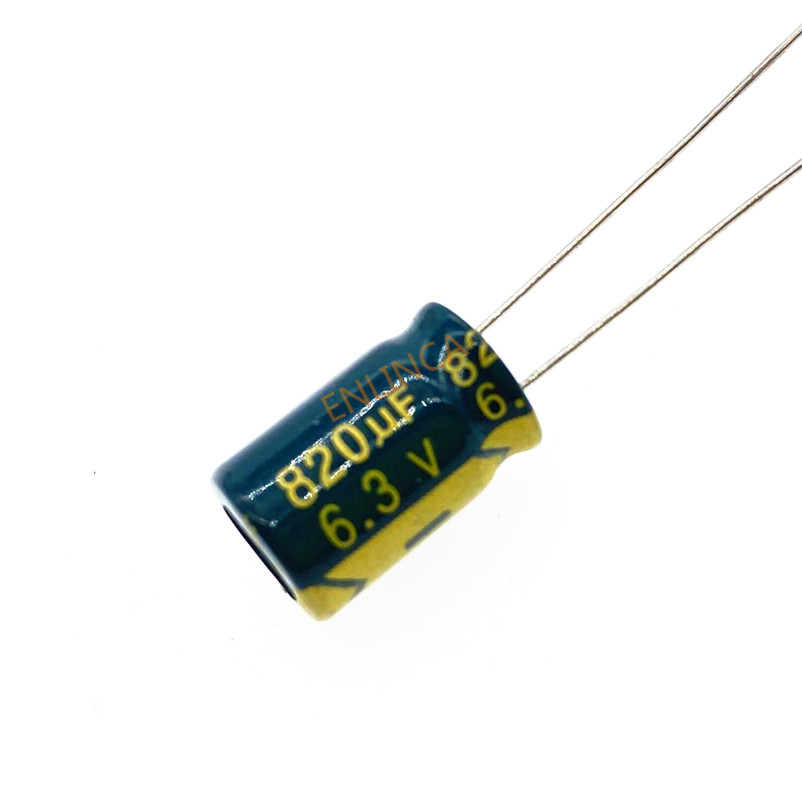 50pcs/lot 6.3V 820UF 8*12 high frequency low impedance aluminum electrolytic capacitor 820uf 6.3v