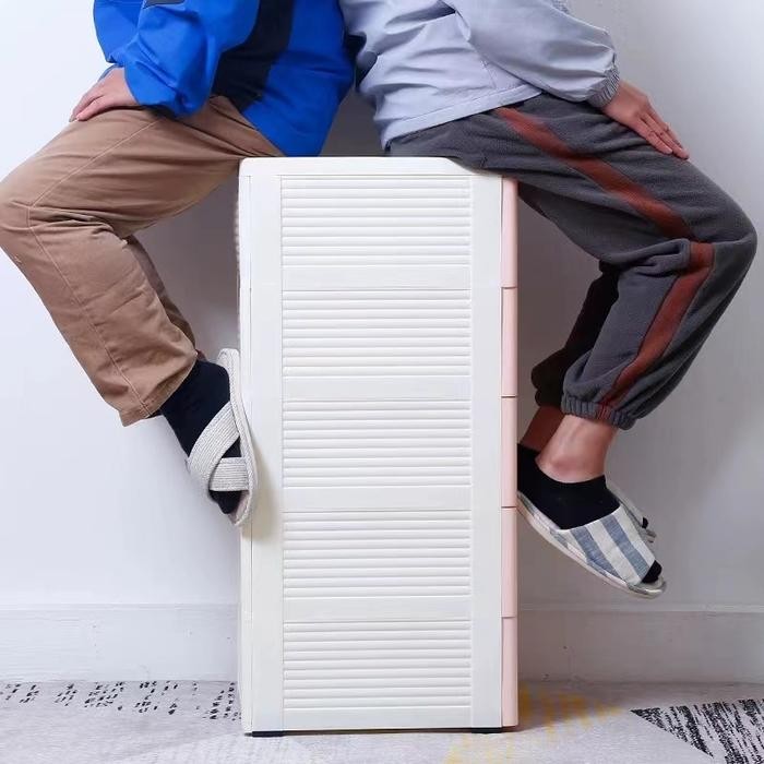 YUUMI Plastik jumbo Lemari Plastik susun Lemari baju anak Pakaian Laci Plastik Kabinet Drawer