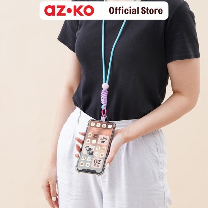 ATARU LANYARD COLOR BLOCK STRAP - HIJAU/UNGU