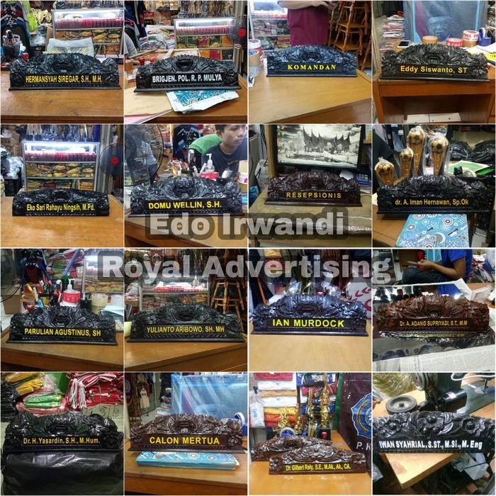

Papan Nama Meja Ukiran Bahan Kayu Ready Stock Berkualitas