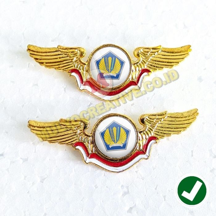 

Lencana Wing Logo Kementerian Keuangan Bahan Logam Wing Logo PREMIUM