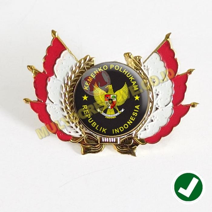 

Lencana Pin Kemenko Polhukam RI Bentuk Bendera Bahan Logam Murah PREMIUM