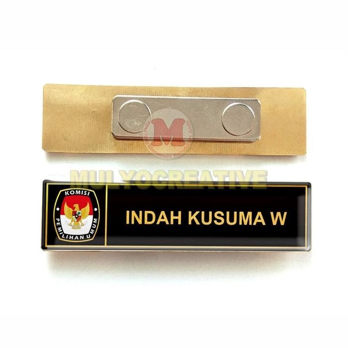 

PAPAN NAMA DADA KPU NAMETAG - NAME TAG CUSTOM LOGO KPU PREMIUM