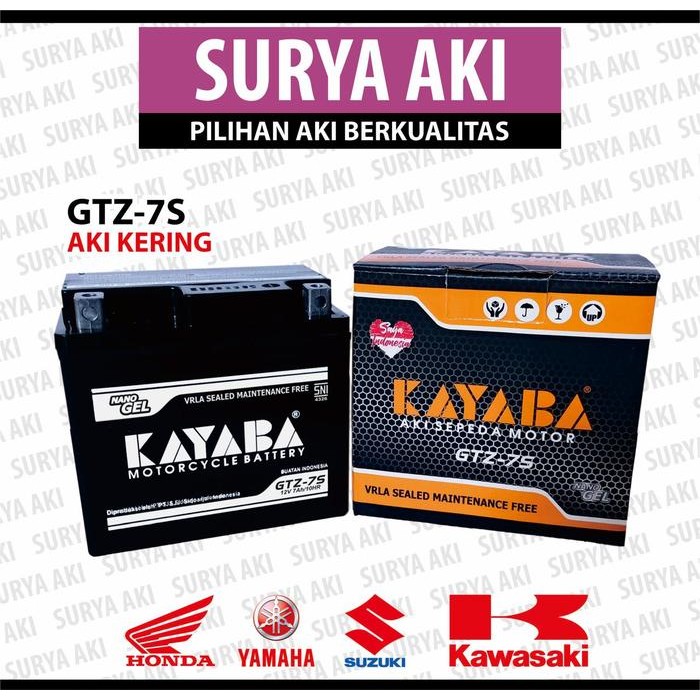 Aki Motor Cb150R Kayaba Gtz7S Aki Kering
