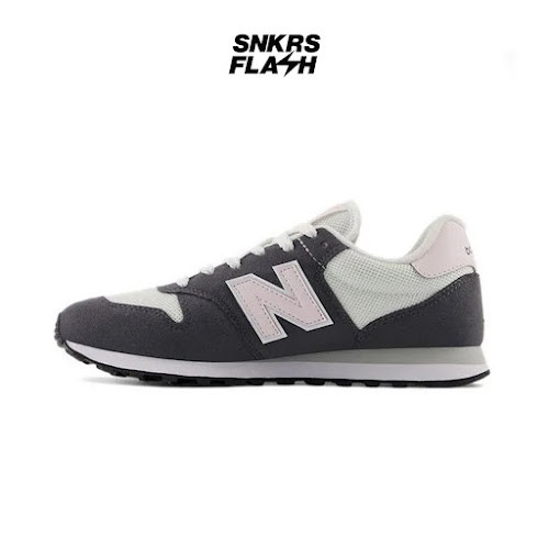 NEW BALANCE 500 WHITE BLACK Sepatu Sneakers Wanita - GW500ADO - Size 36.5