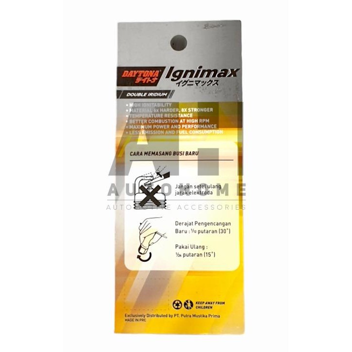 Busi Yamaha New Mio Gear 125 - Daytona Double Iridium 3398