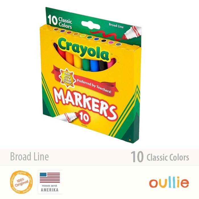 

Crayola Broad Line Markers, Classic Colors 10 Ct
