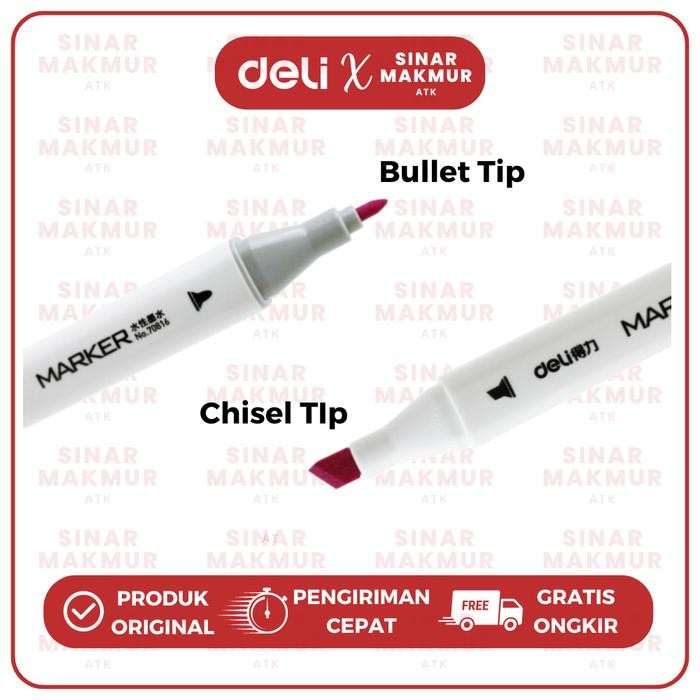 

Sketch/Water-Based Marker/Spidol Sketsa Dual Tip 24 Warna Deli 70816-24(Set)