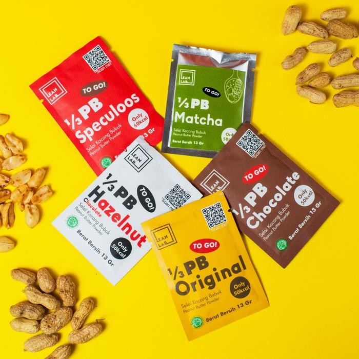 

Lean Lab Pb2Go Smart Pack 15 X 13Gr Selai Cokelat, Speculoos, Hazelnut, Matcha Rendah Kalori Untuk