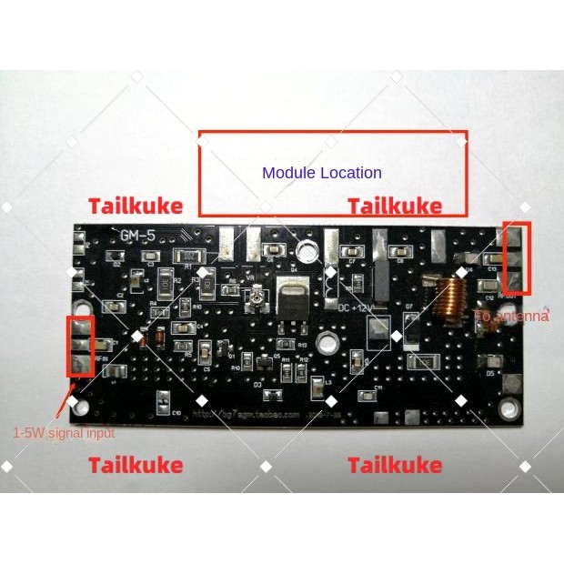 RF amplifier board kit amplifier RF intercom power amplifier digital mobile phone high power amplifi