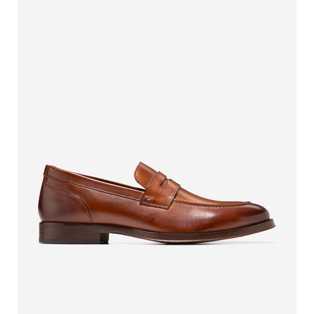 Cole Haan Men Carnegie Penny Loafers - Sepatu Pria (Brown)