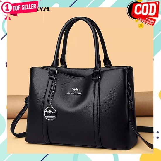 Tas Selempang Import Style Murah Wanita Batam Besar Sherena 3 Ruang Hitam O5M7 Premium Berkualitas R