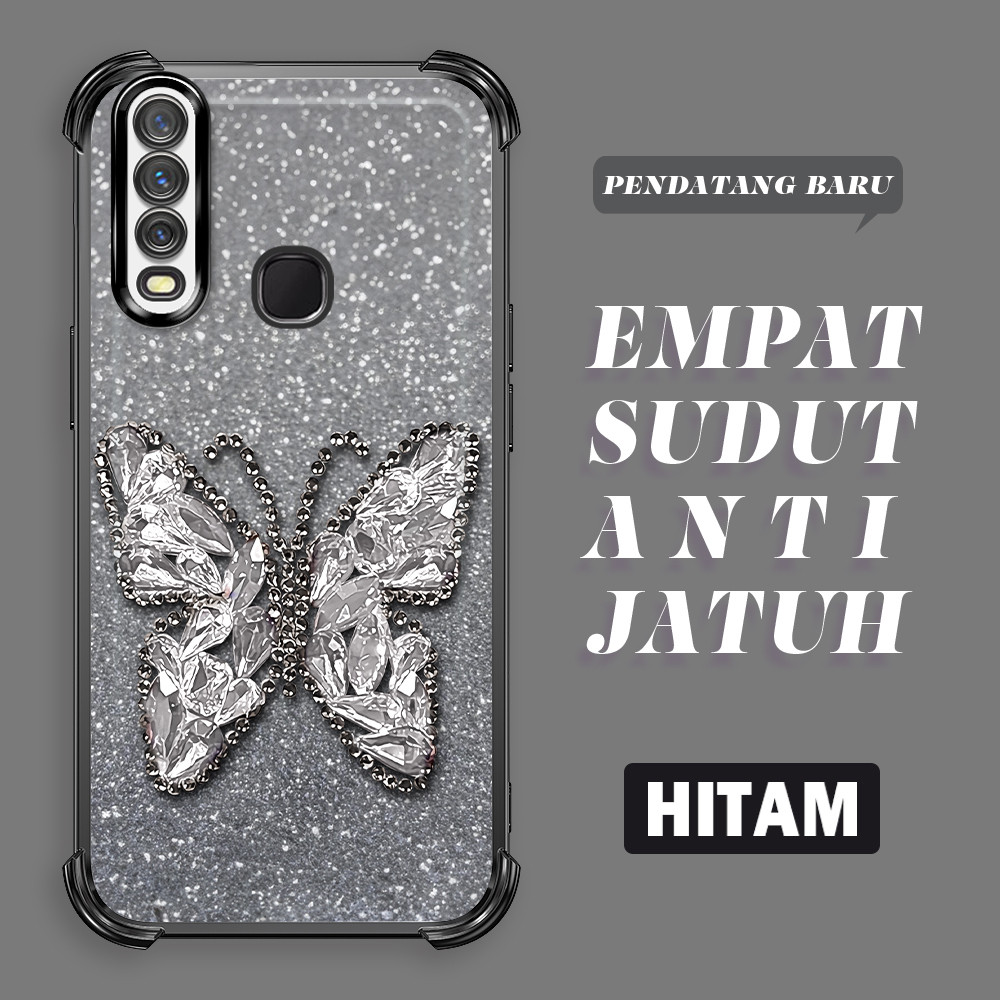 Casing Hp Untuk VIVO Y12 Y15 Y17 1902 Cassing Kesing Phone Mode Case Soft Kupu Bunga 0666 SJ