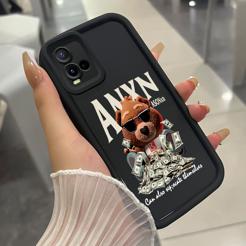 Casing Hp untuk VIVO Y21 Y21s Y21t Y21e Y21a Y21G Y33s Y33t Case Pola Beruang Trendi Kartun Kasing p
