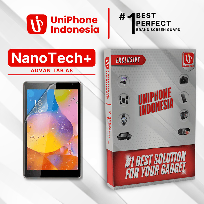 UniPhon EPU BIO GENESIS Hydrogel for ADVAN Tab A8 / Screen Guard Protector (Nanotech+ 100% Recycle) 