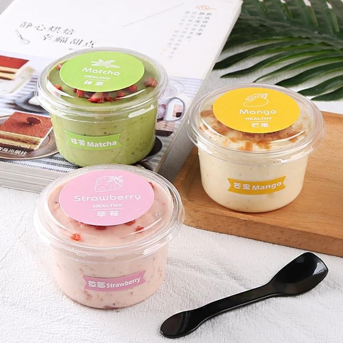 [10 pcs] Cup Puding Cup Yogurt Cup Dessert Agar Bulat Tiramisu Tebal
