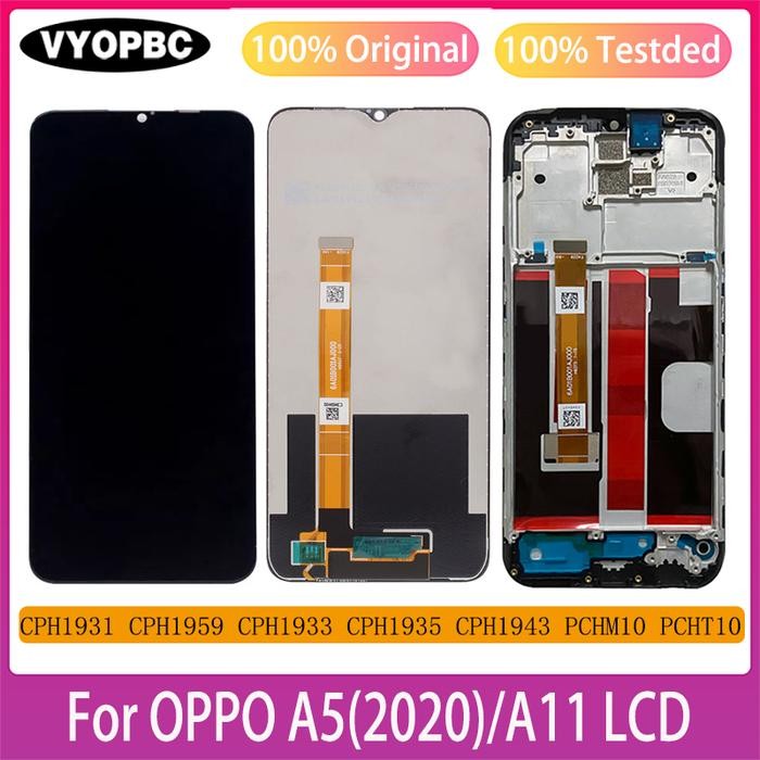 Original For OPPO A5 2020 LCD Display With Touch Panel Screen Frame Digitizer Parts Spare CPH1931 CP