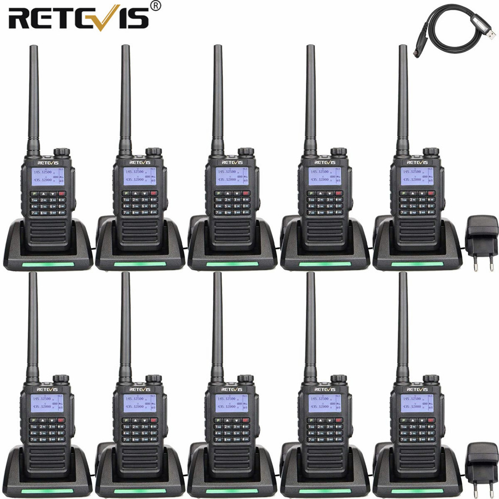 Handheld Waterproof Walkie Talkies Retevis RT87 5W IP67 VHF UHF Dual