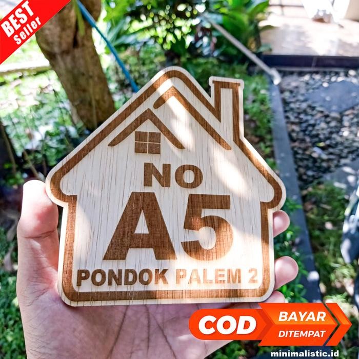 NOMOR RUMAH KAYU GRAFIR Nomor Rumah Minimalis Papan Nomor Rumah Nomor Rumah Kayu Nomer Rumah Kayu