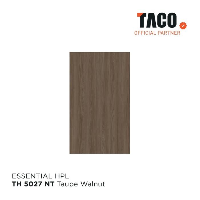 TACO Laminate HPL Serat Kayu Per 1 Lembar 122CM X 244CM - TH 5027 NT Taupe Walnut