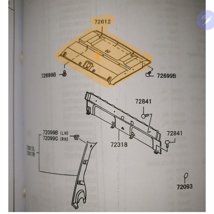 Plafon / Headlining Mitsubishi Canter Original Mk509720