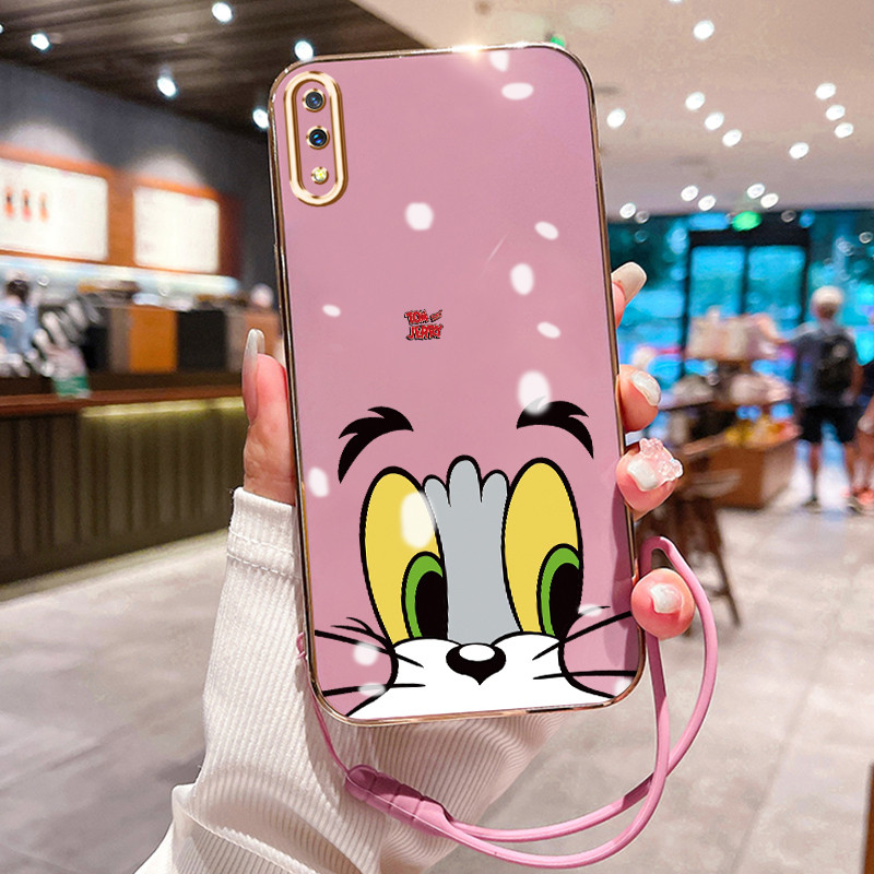 Casing Hp Untuk VIVO V11 V11 Pro Case Casing Mata Kucing HP Cesing Silikon Softcase disepuh tali Kas