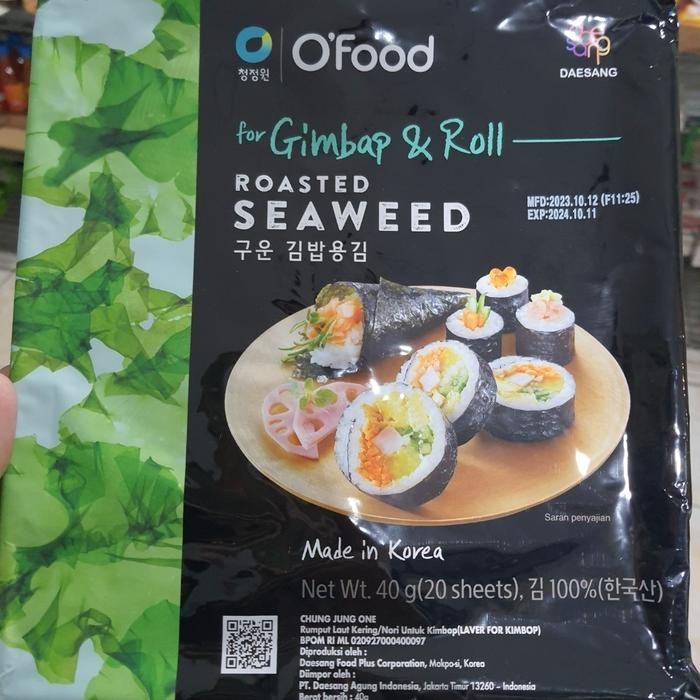 

Chung Jung One Sushi Nori 6+3 Seaweed / Ofood Gimbap Rumput Laut Korea Halal Bpom