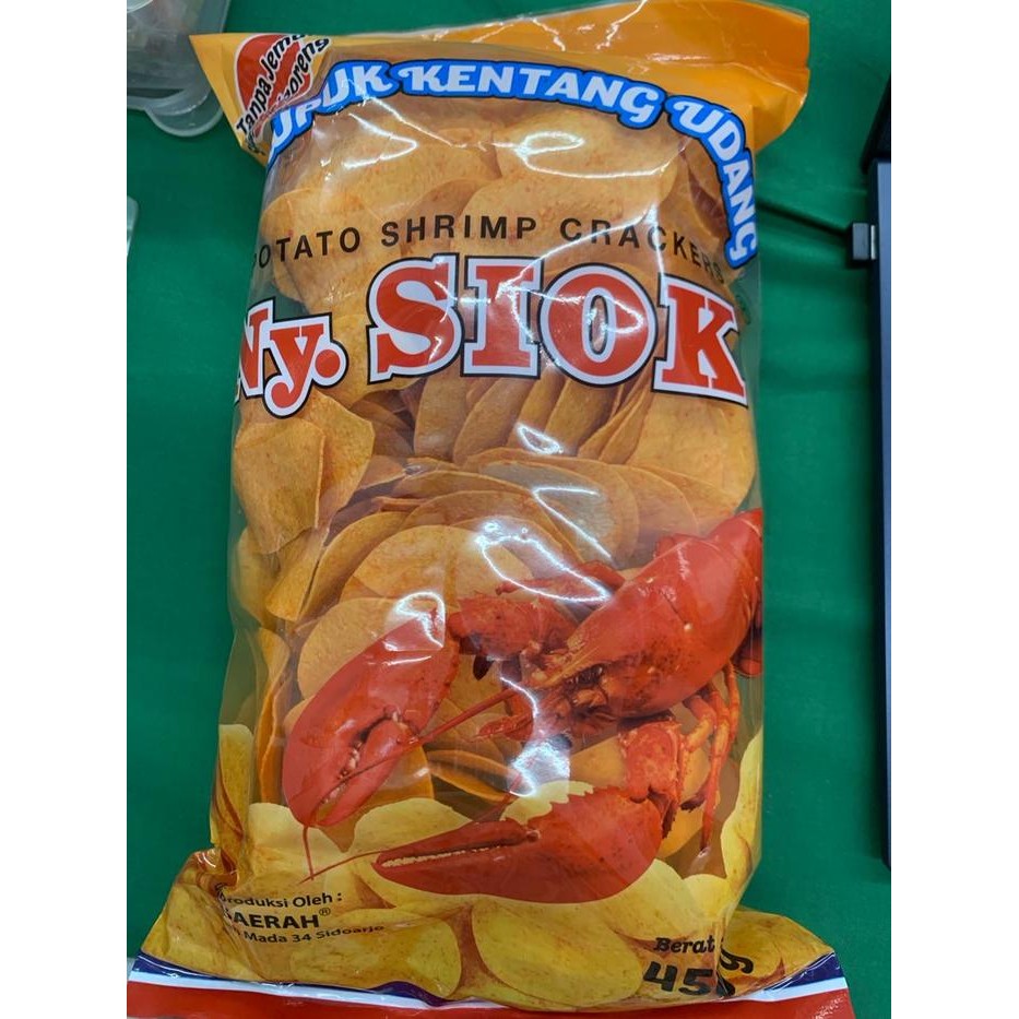 

Kerupuk/Krupuk Kentang Udang Mentah Ny Siok 450 Gram Pins Snack Food Pedas