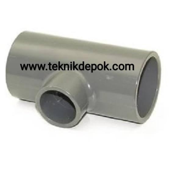 VLOK TEE PVC 2.5 X 3/4 INCHI SAMBUNGAN PIPA CABANG 3 FITTING PARALON