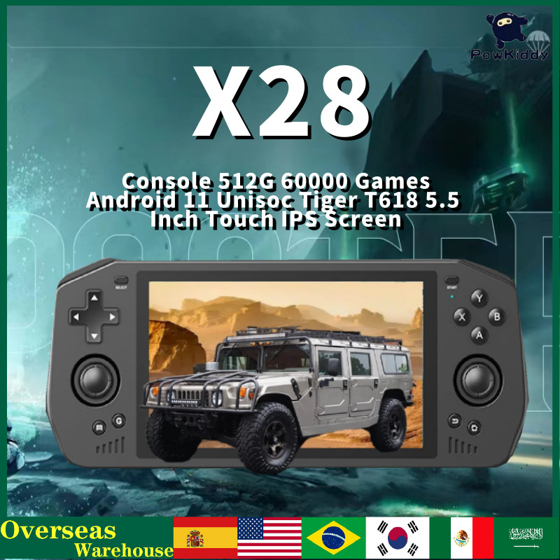 PSP POWKIDDY X28 POWKIDDY X55 Retro Handheld Game Console 512GB 60K