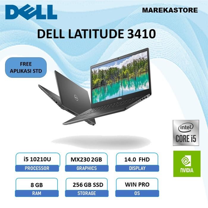B2AG Dell Latitude 3410 I5 10210U 8Gb 256Ssd Mx230 2Gb Fhd Fp Win10 Resmi