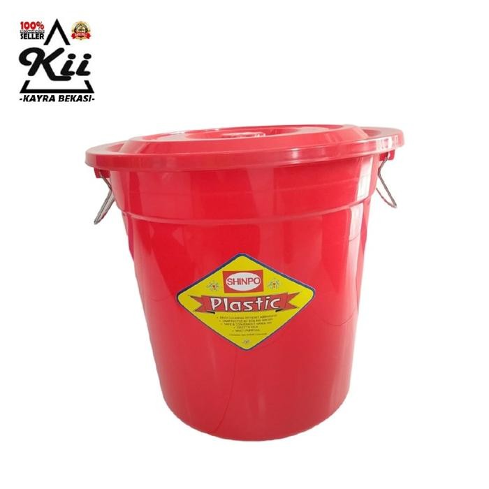 Shinpo Ember Tutup 40 Liter - Shinpo Ember Plastik - Ember Tutup Besar