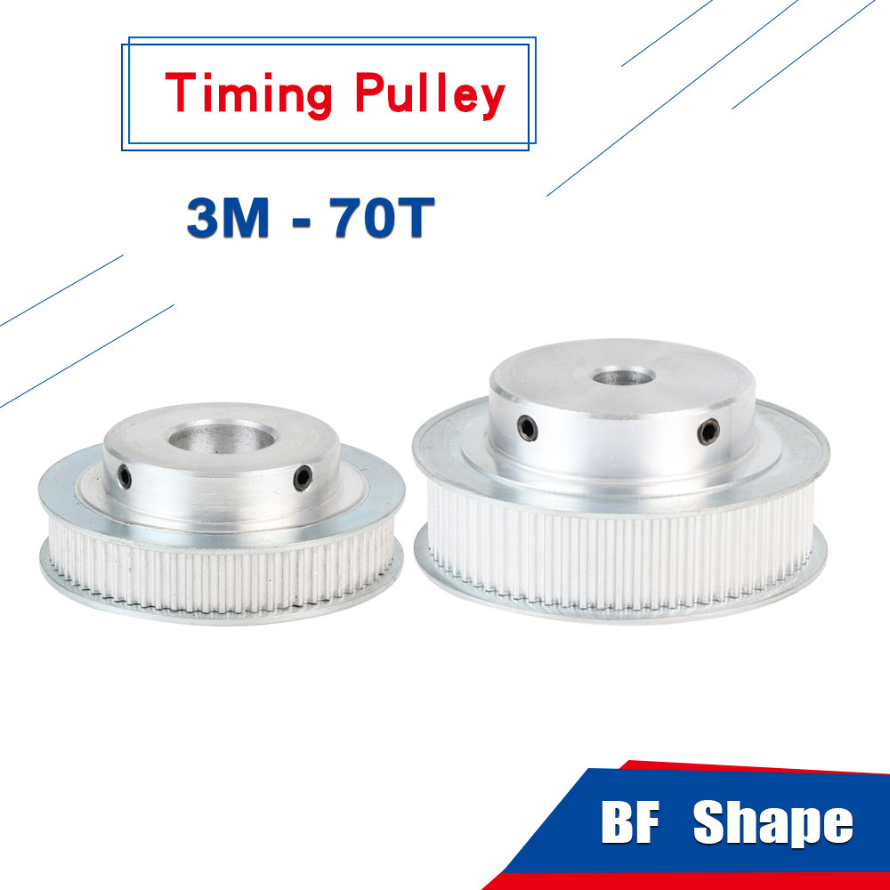 Timing Pulley 3M-70T BF Shape Inner Bore 8/10/12/14/15/16/17/20/25 mm  Alloy Pulley Match With 3M Ti