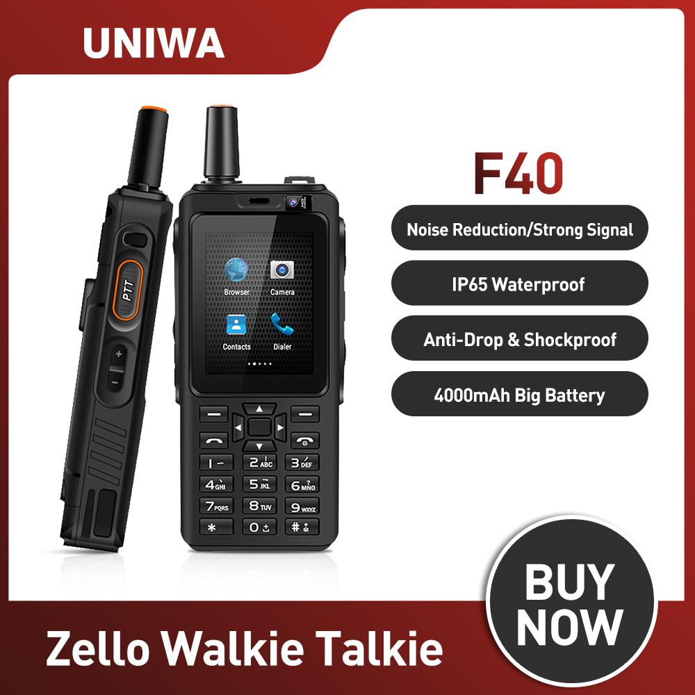 UNIWA F40 Zello Walkie Talkie 4G Mobile Phone 4000mAh Waterproof