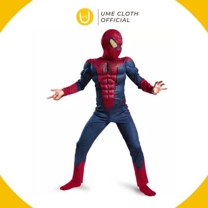 ORIGINAL Kostum Superhero Fashion Anak Laki Baju Spiderman Marvel READY STOCK