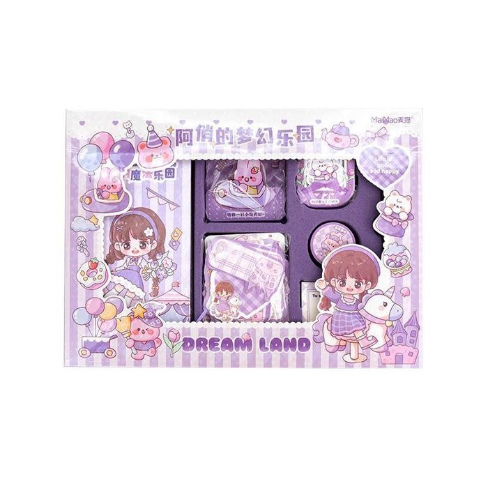 

7In1 Diary Set Gift Box Aqiao Jurnal Set Aesthetic Alat Tulis Premium