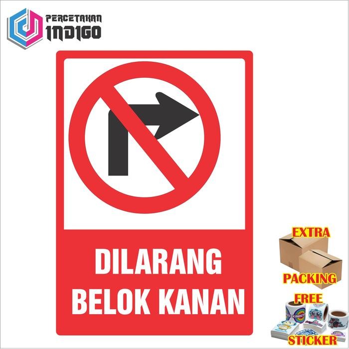 

Plat Alumunium Rambu Dilarang Belok Kanan