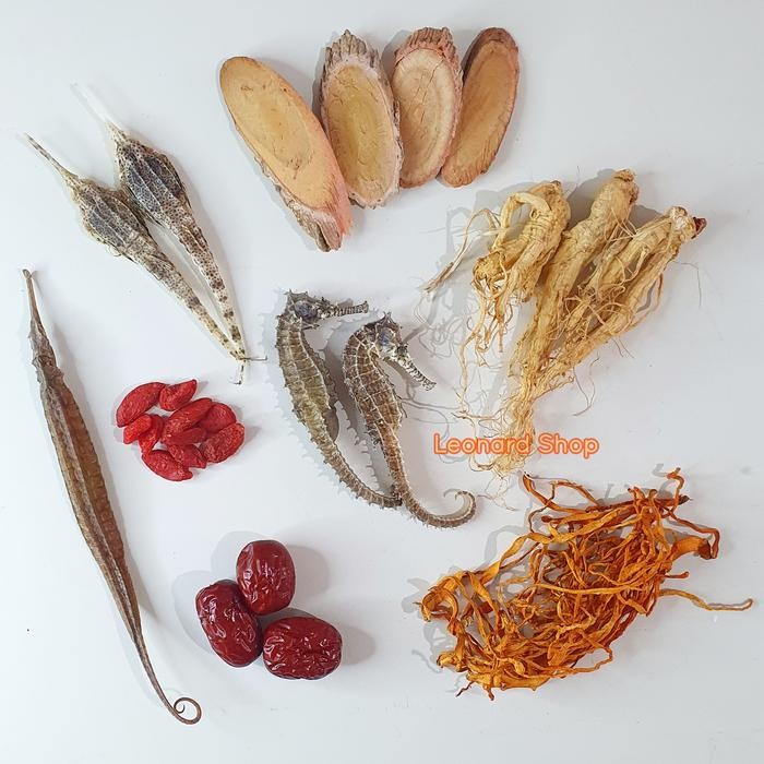 

NWFK Paket Racikan Campuran Kuda Laut + Ginseng + Tongkat Ali Dll Teh Herbal Dan Rendaman