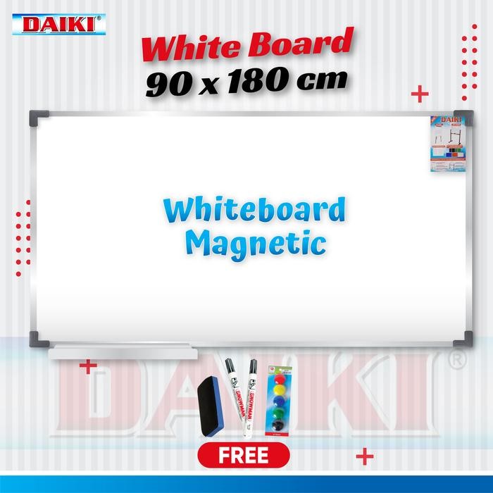 

Whiteboard / Papan Tulis Magnetic Daiki Uk 90X180 Cm