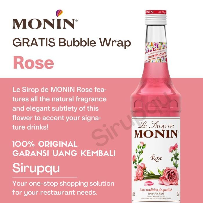 

8SXE Monin Rose Syrup 70 Cl 700 Ml