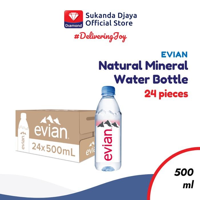 

8SXE Evian Natural Mineral Water Pet 500 Ml - 1 Karton