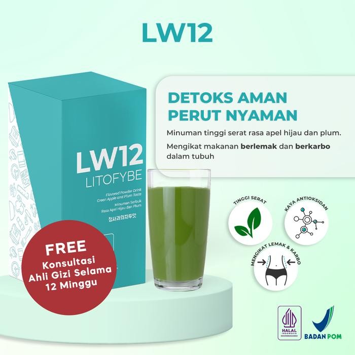 

8SXE Lw12 Litofybe Minuman Fiber Diet Detox Pengikat Lemak Halal Bpom